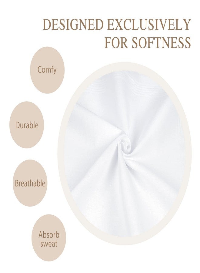 Selected Hanky Men's Handkerchiefs,100% Soft Cotton,White Classic Hankie Pack of 6 - Image 4